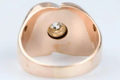 Bague or rose diamant