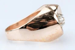Bague or rose diamant