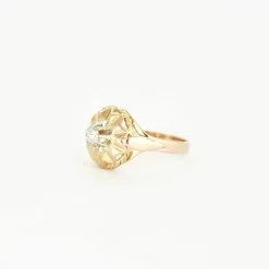 Bague or rose diamant