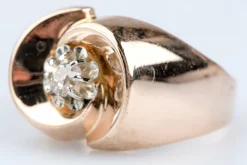 Bague or rose diamant