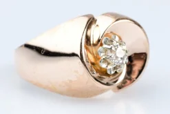 Bague or rose diamant