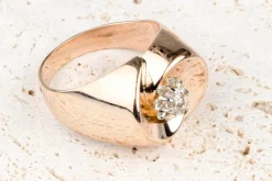 Bague or rose diamant