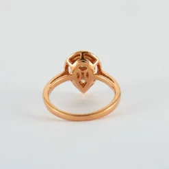 Bague or rose Diamant Poire