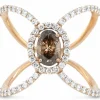 Bague or rose diamants