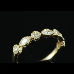 Bague or rose diamants