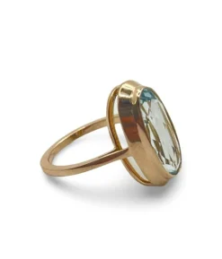 Bague or rose et Aigue-Marine 5 ct