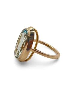 Bague or rose et Aigue-Marine 5 ct