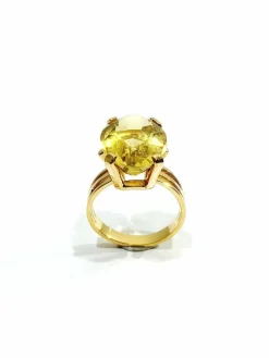 Bague Or rose et Citrine
