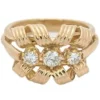 Bague or rose et diamants