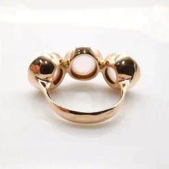 Bague or rose et diamants