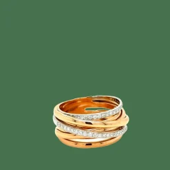 Bague or rose et diamants