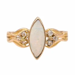 Bague Or rose Opale, Diamant