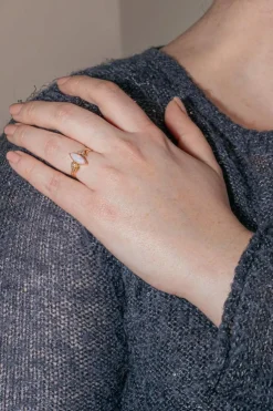 Bague Or rose Opale, Diamant