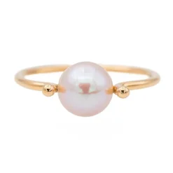 Bague Or rose Perle