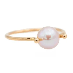 Bague Or rose Perle