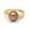 Bague Or rose Perle Diamant