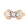 Bague or rose, platine, diamants