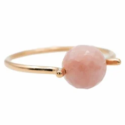 Bague Or rose Rhodochrosite