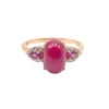 Bague Or rose Rubis Diamants Grenats