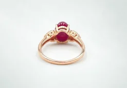 Bague Or rose Rubis Diamants Grenats