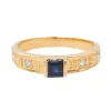 Bague Or rose Saphir