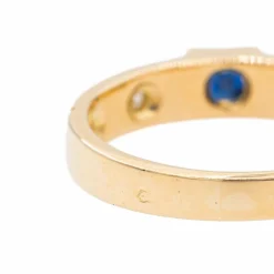 Bague Or rose Saphir