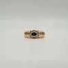 Bague or rose saphir et diamants