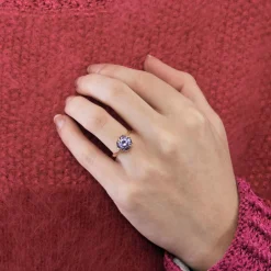 Bague or rose saphir Teal