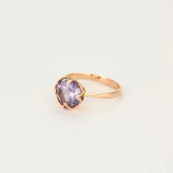 Bague or rose saphir Teal
