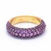 Bague Or rose Saphirs