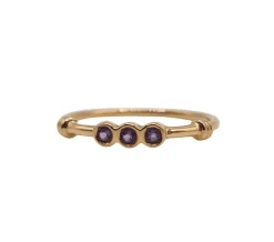 Bague or rose sertie d’améthystes