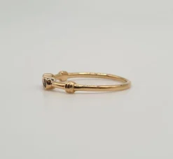 Bague or rose sertie d’améthystes