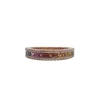 Bague or rose sertie de diamants et saphir multi-couleur