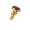 Bague or rose spinelle rouge orangé taille coussin 8,57 carats