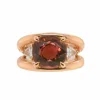 Bague Or Rose Tourmaline Rose Diamants Troïda