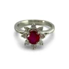 Bague or rubis et diamants