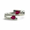 Bague or rubis et diamants