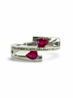 Bague or rubis et diamants