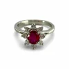 Bague or rubis et diamants
