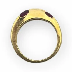 Bague or rubis et diamants
