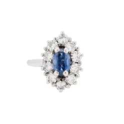 Bague Or Saphir Diamants