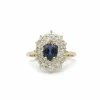 Bague or saphir diamants
