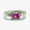 Bague or saphir et diamants