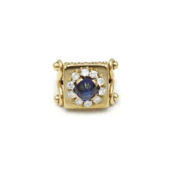 Bague or, saphir et diamants