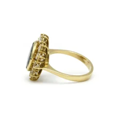 Bague or saphir et diamants