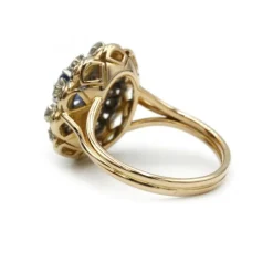 Bague or, saphir et diamants