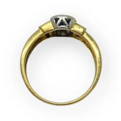 Bague or, saphir et diamants