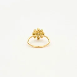 Bague or saphir rose diamants