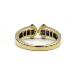 Bague or, Saphirs, Diamants & Rubis