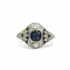 Bague or, saphirs et diamants
